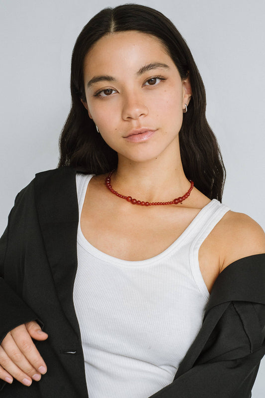 Avery Necklace - Carnelian
