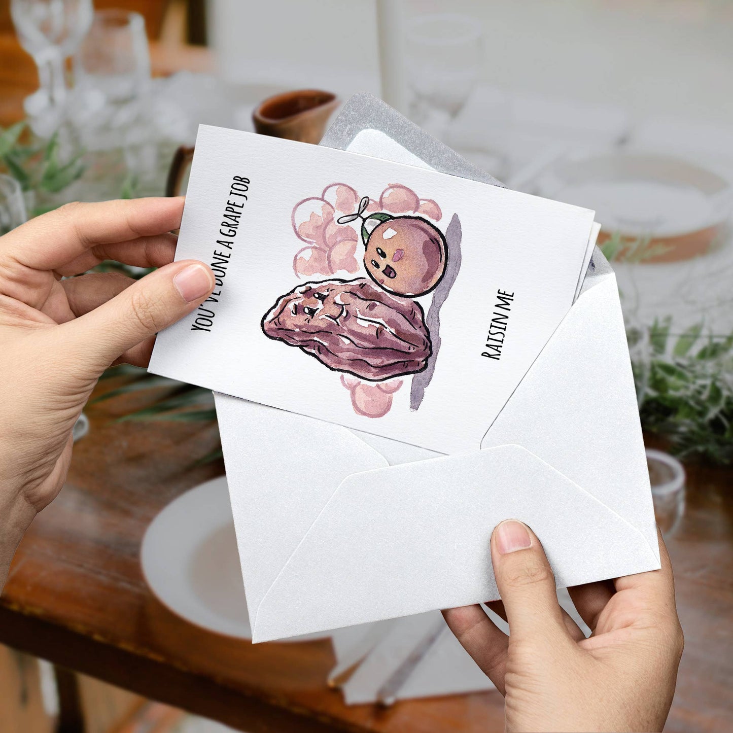 "Done a Grape Job" - Funny Mothers Day Mom Card, Wine Lover