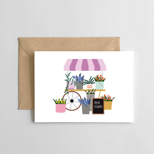Flower Cart Design - Mini Boxed Set of 6 Cards