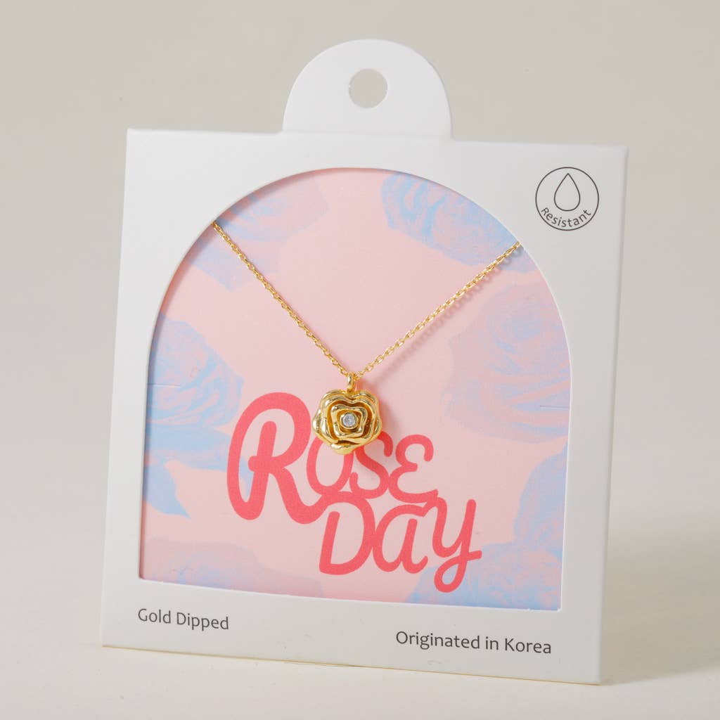 Rosie Rose Pendant Necklace