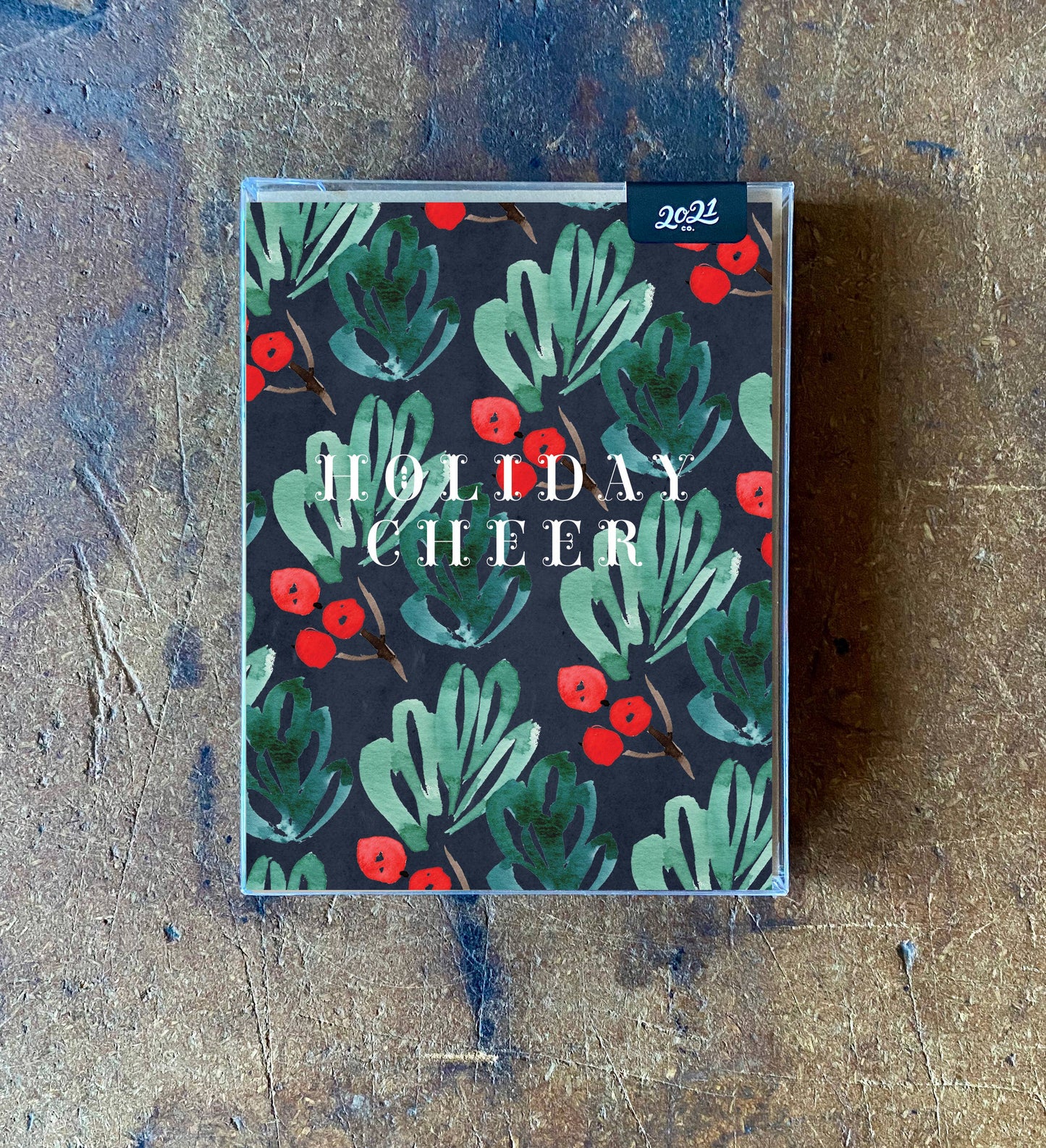 Holiday cheer bright watercolors holiday card