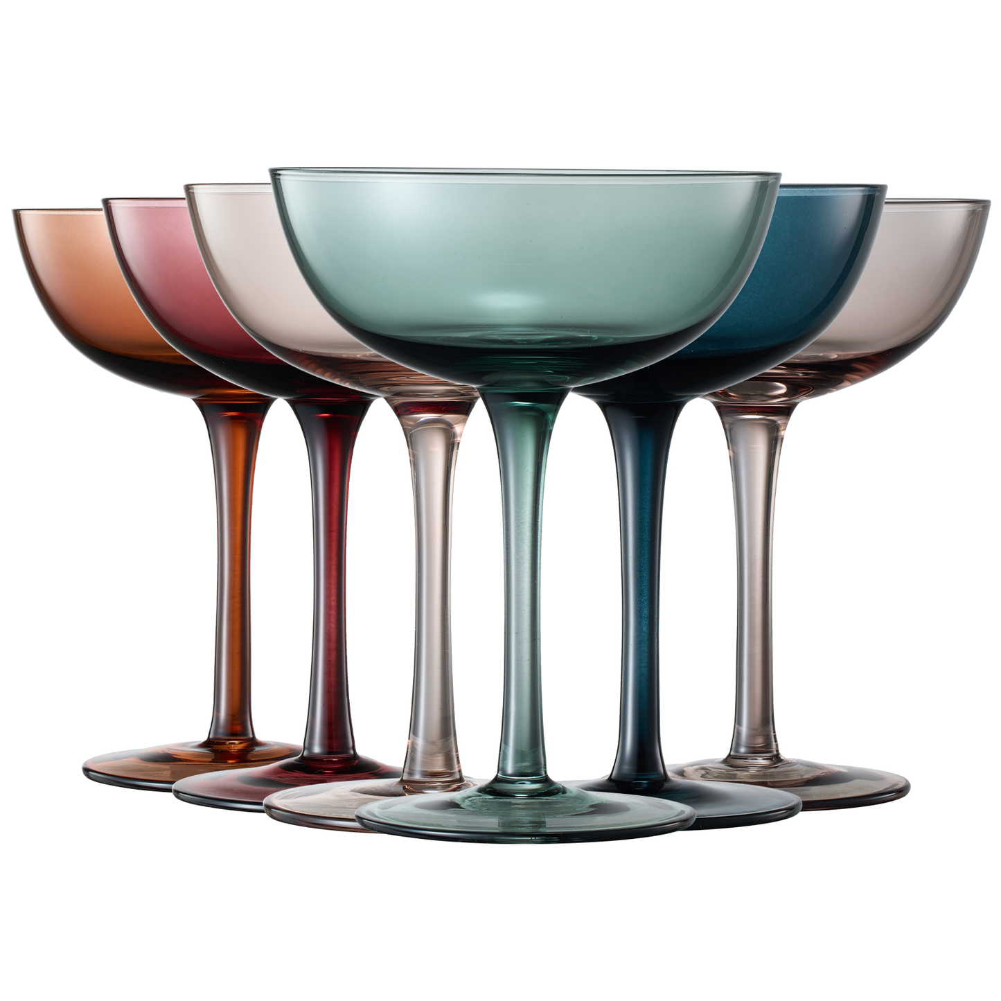 Coupe Cocktail Glasses 7 oz | Pastel Colored