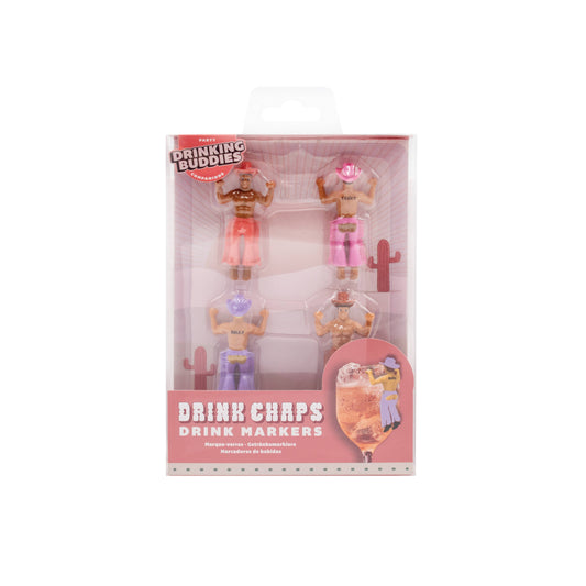 Western Drink Chaps Drink Markers-4 Pack