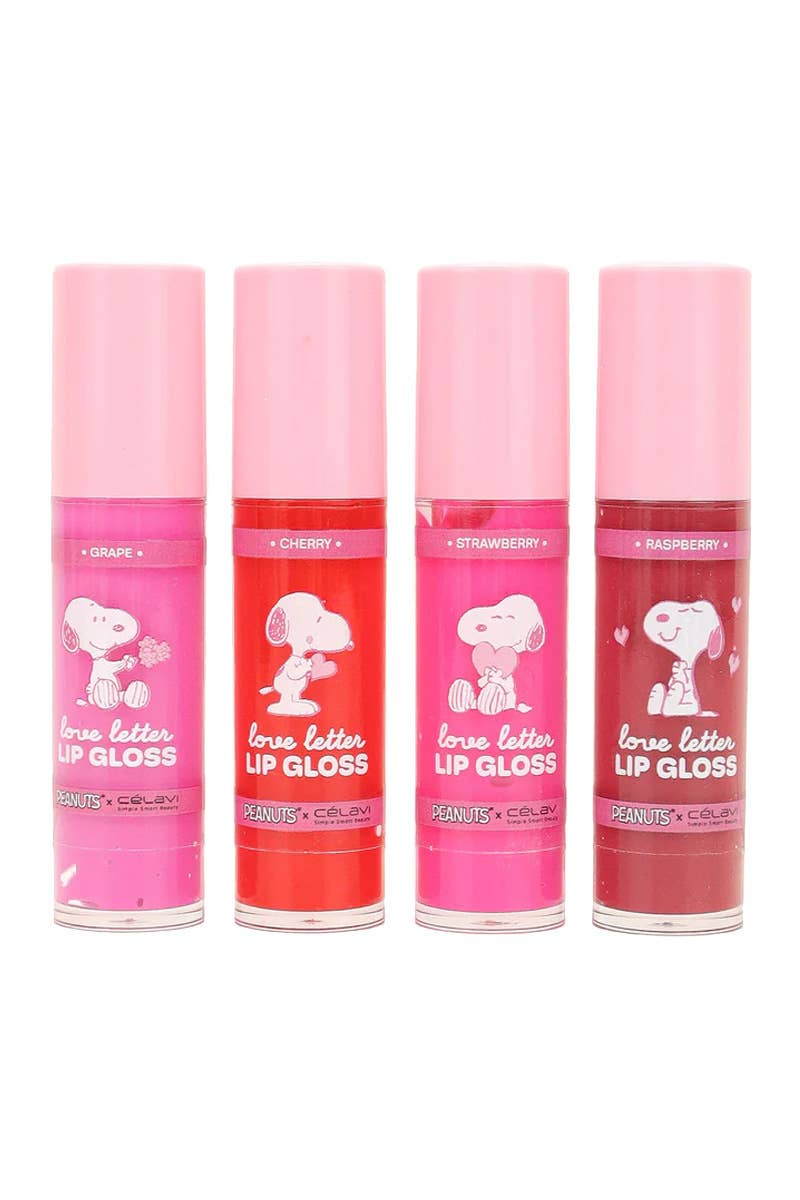 Peanuts Love Letters Lip Gloss 4pc