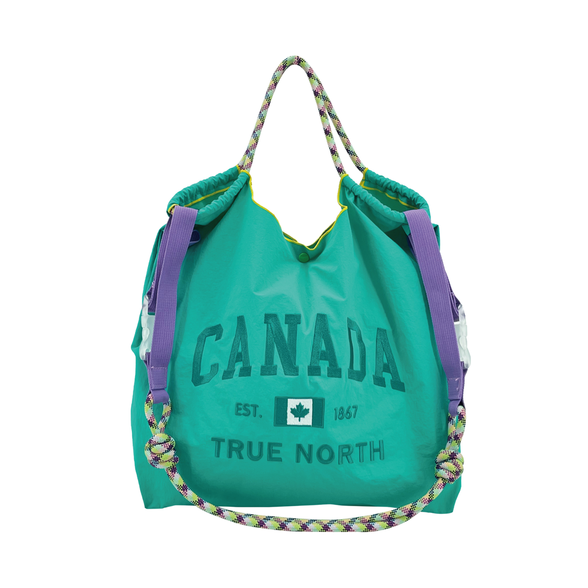 Canada True North Embroidered Travel Shoulder Bag Adventure Tote