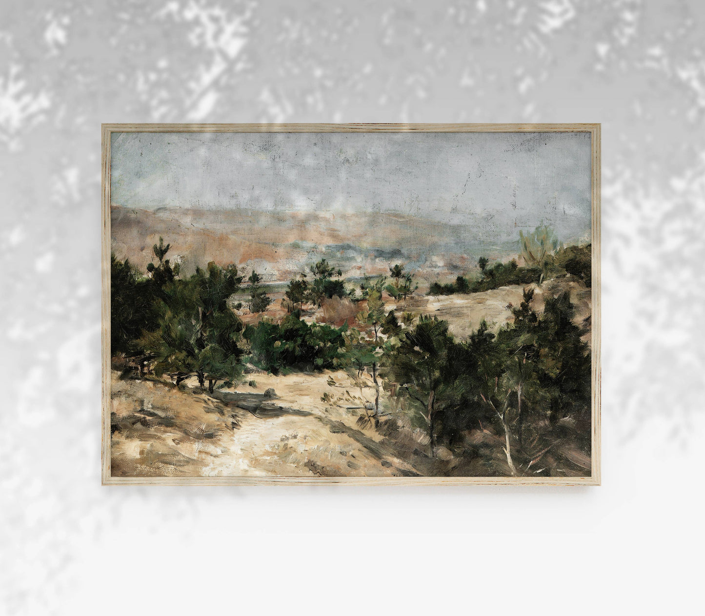 Vintage Earth Tone Painting | Landscape Field Art Print L126