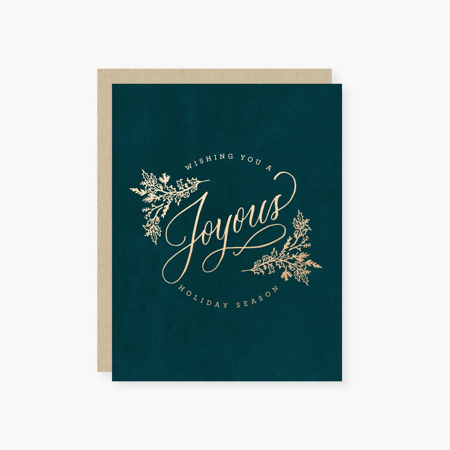 Joyous holiday foil card