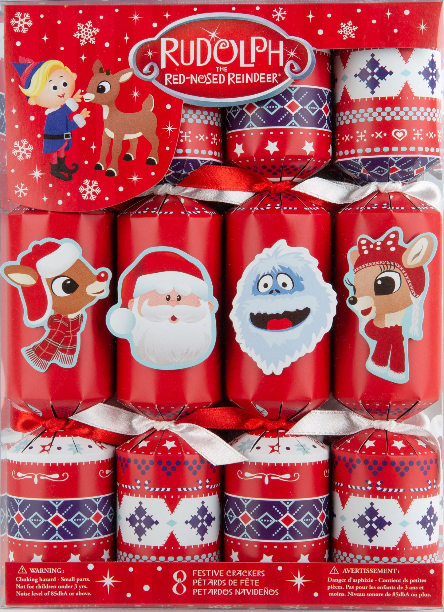 10in Rudolph Red nose Reindeer Crackers 8ct