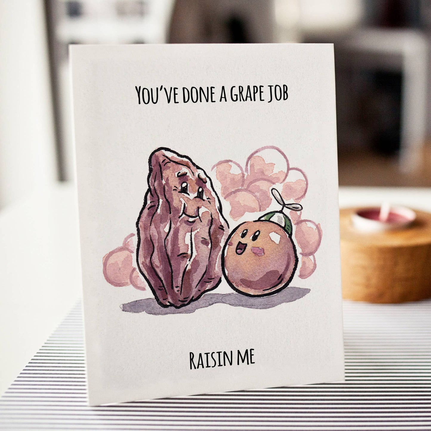"Done a Grape Job" - Funny Mothers Day Mom Card, Wine Lover