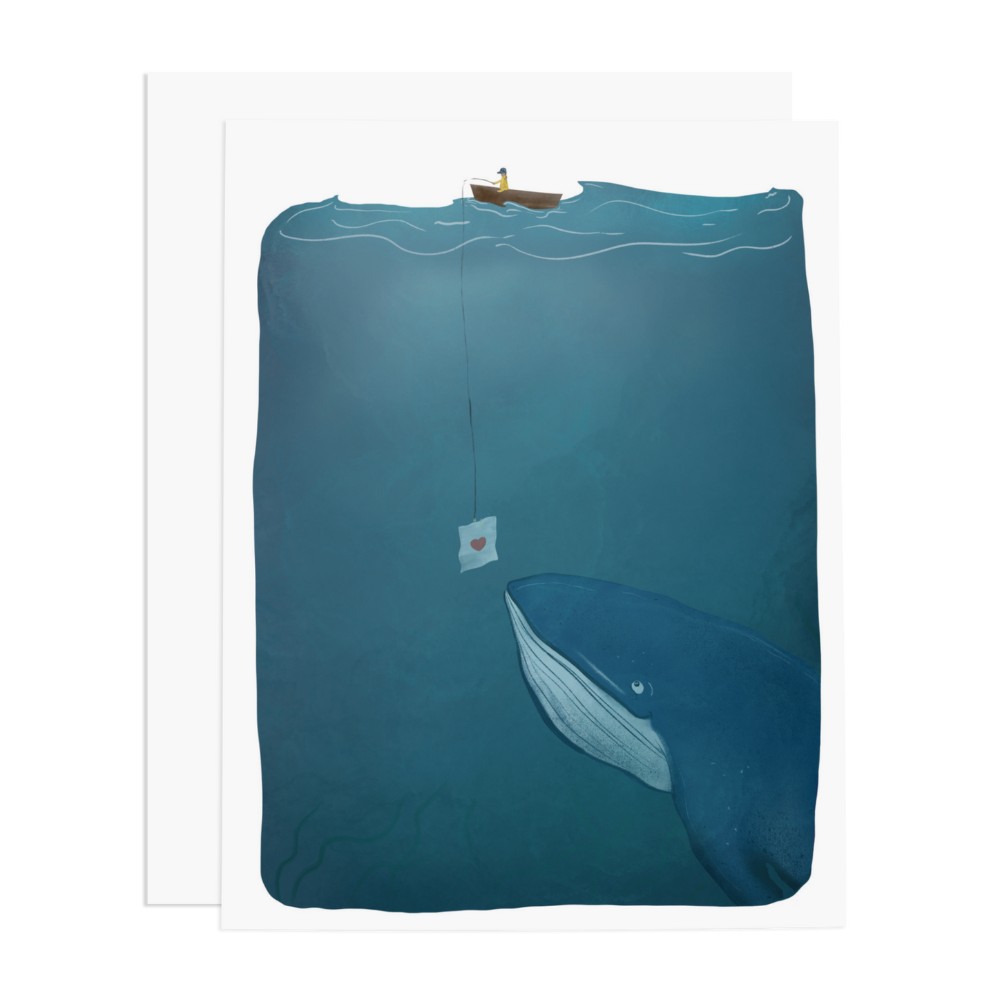 Love Note Whale Greeting Card
