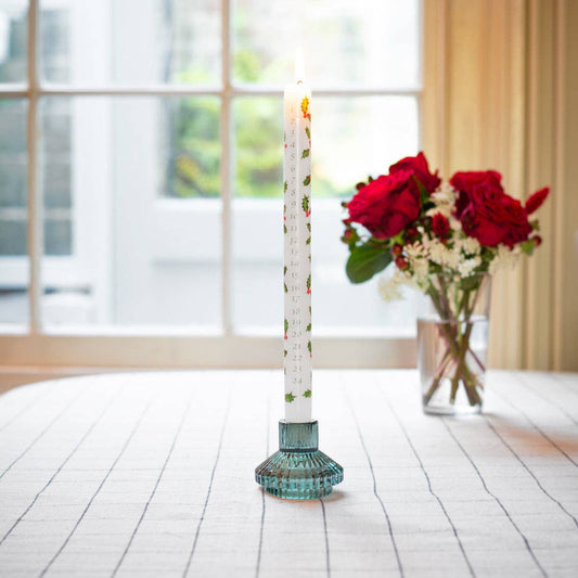 Holly Christmas Advent Candle