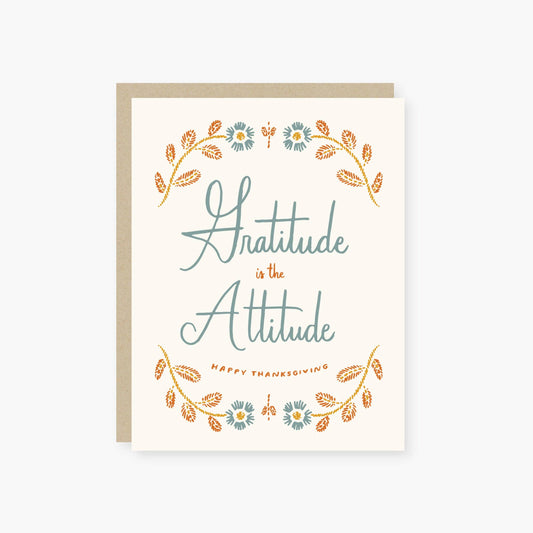 2021 Co. x Holiday Junkie gratitude is the attitude thanksgiving card