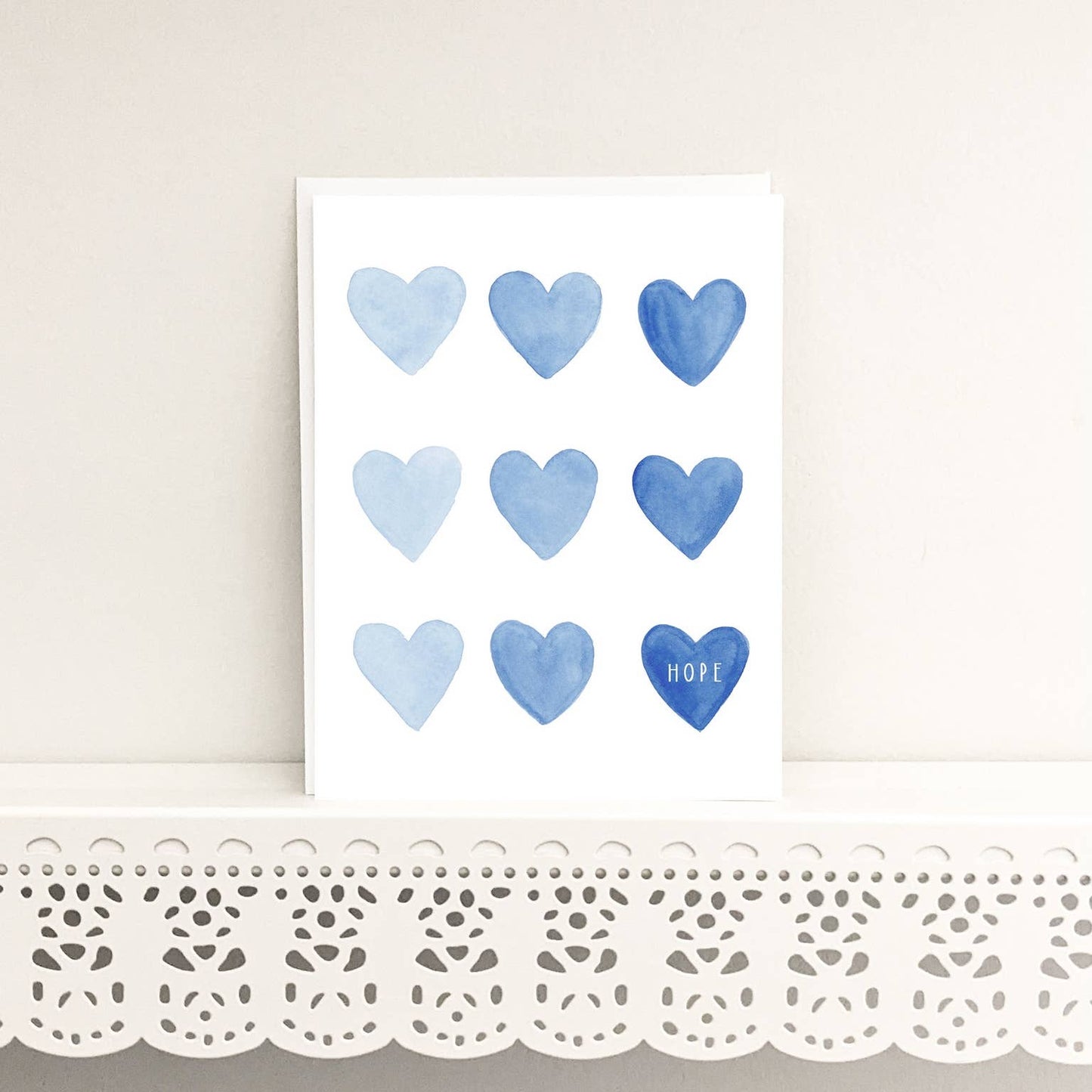 Hearts of Hope - Blue Encouragement & Sympathy Greeting Card