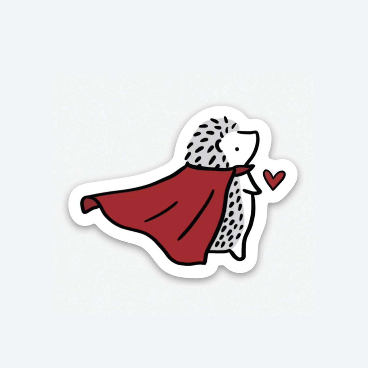 White Superhedgie Sticker