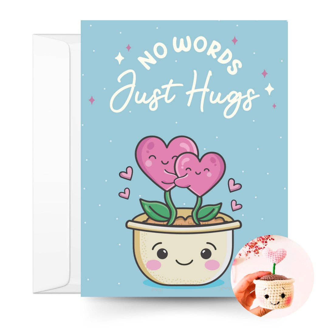 Sympathy Card & Heart Flower Crochet Pattern