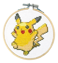 Load image into Gallery viewer, Pikachu - DIY Cross Stitch Kit
