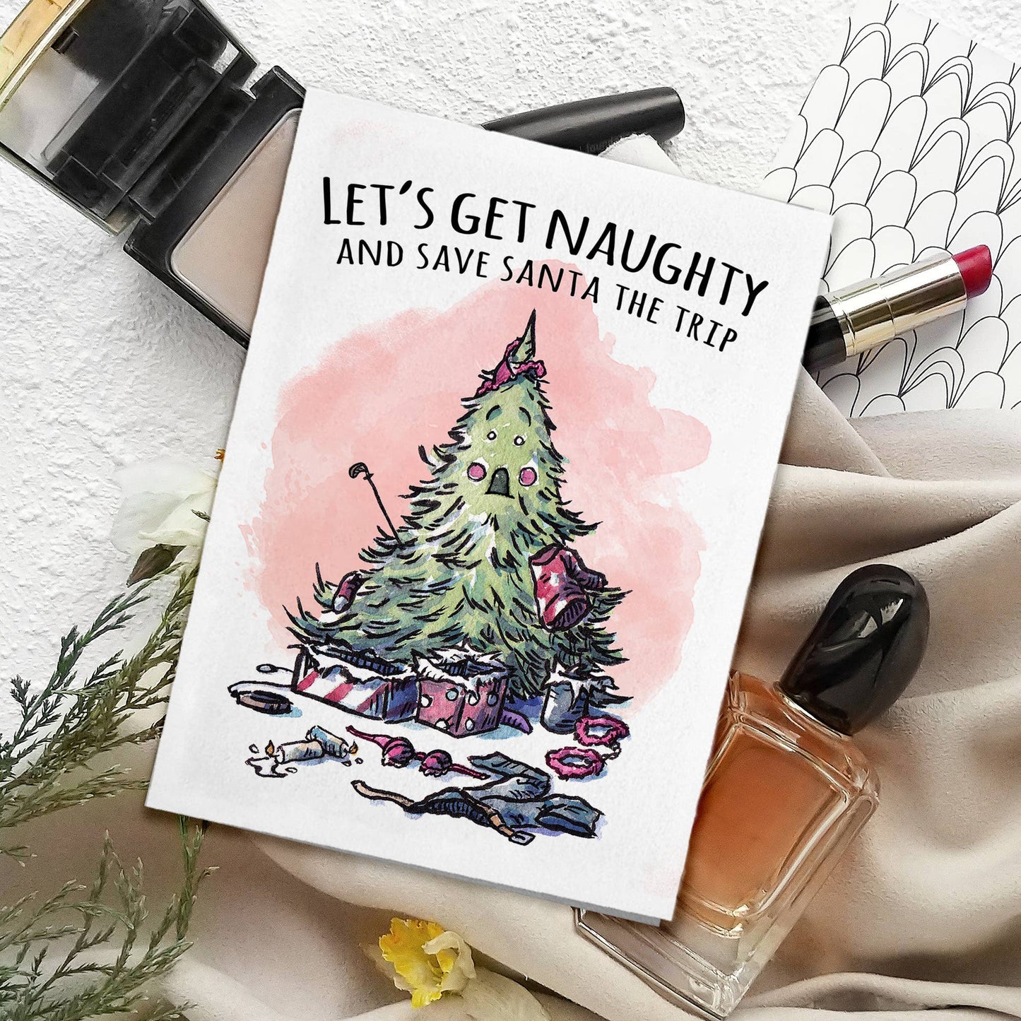 "Save Santa the Trip" - Crude, Naughty, Kinky Christmas Card