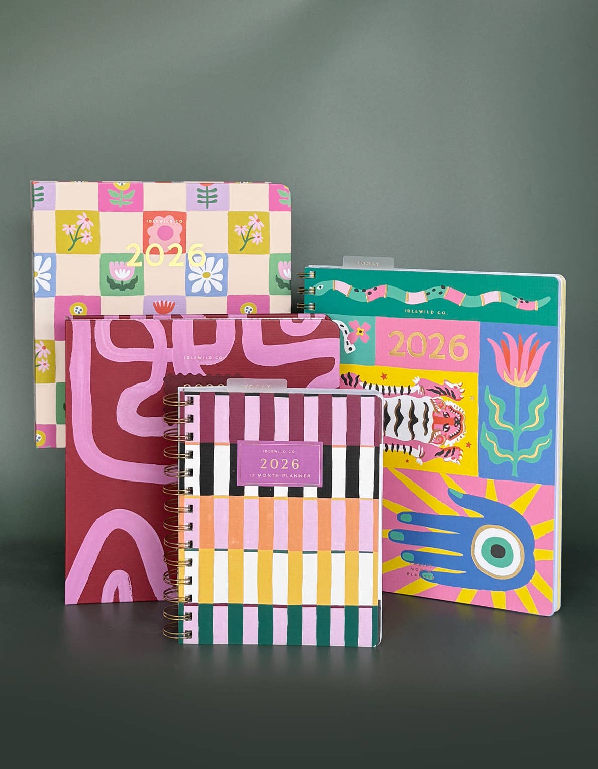 2026 Hardcover Planner, Magenta Squiggle