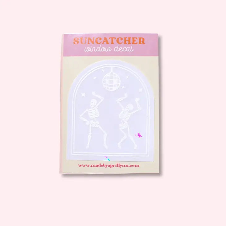 Disco Skeleton Suncatcher Decal