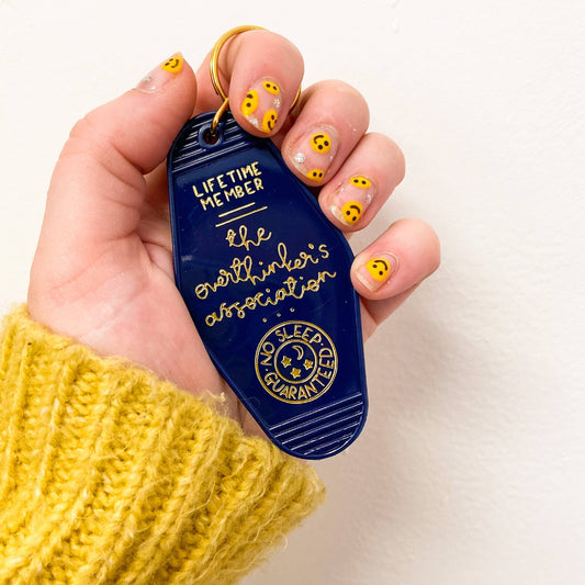 Keyring - The Overthinker's Association - Navy Blue