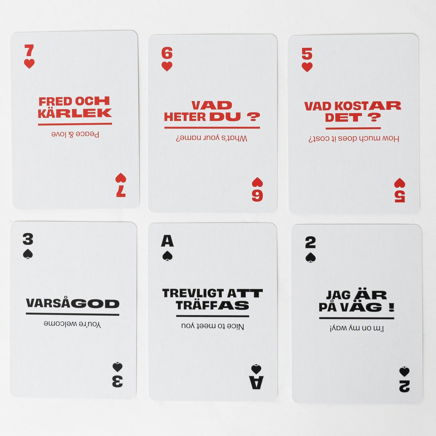Swedish Travel Playing Cards in Tin Travel Case