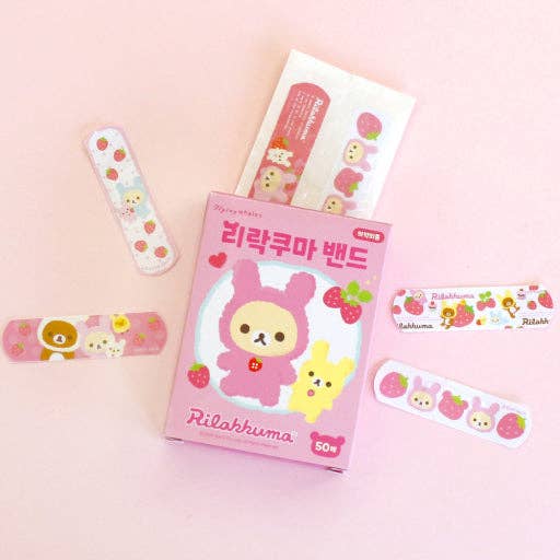 Rilakkuma Cute Characters Bandages – 50pcs Value Box