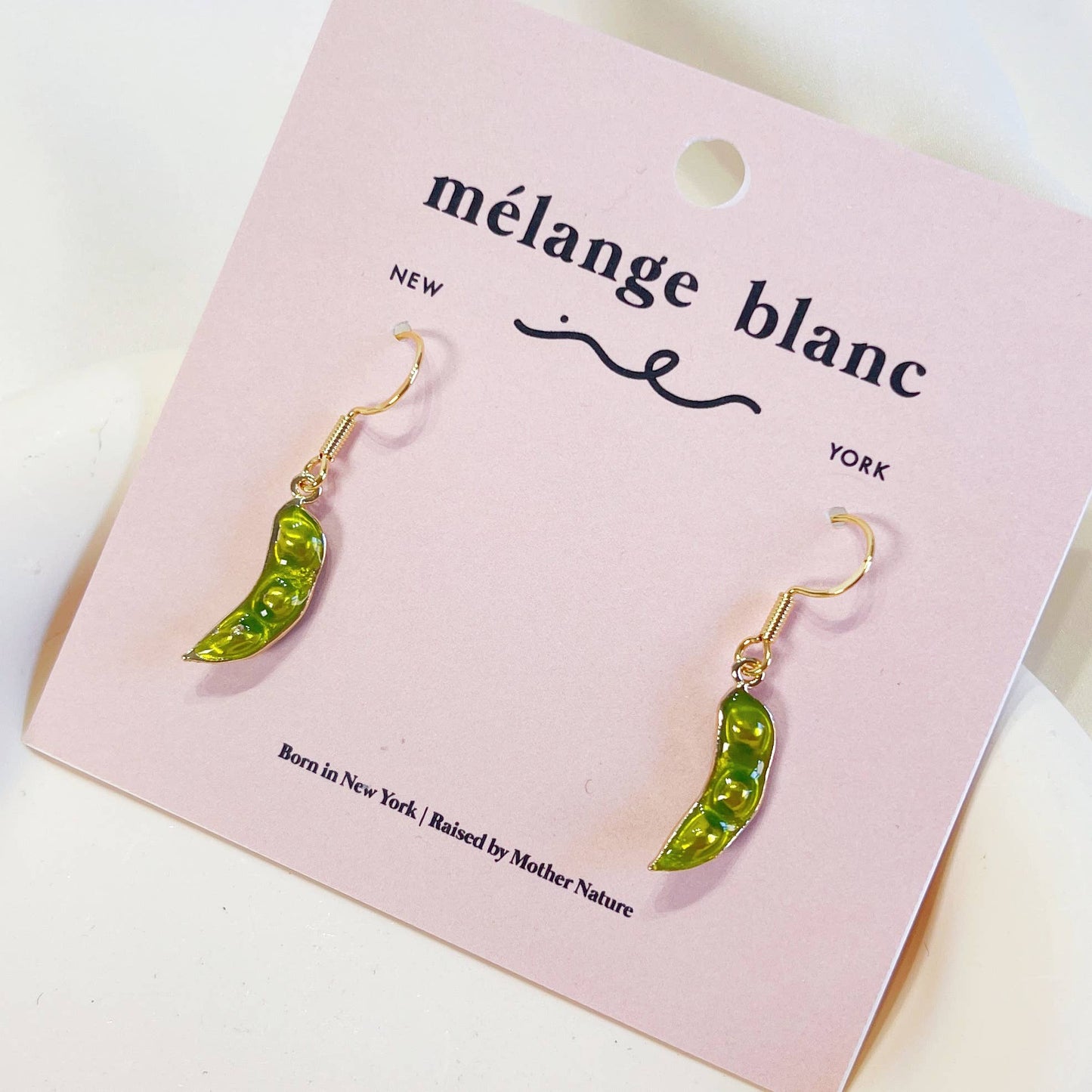 Green beans earrings, green pea earrings, vegetable earrings