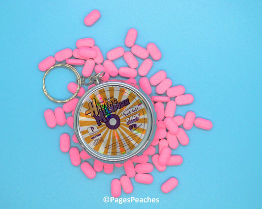 Having Meltdown Pill Case Keychain Travel Med Organizer