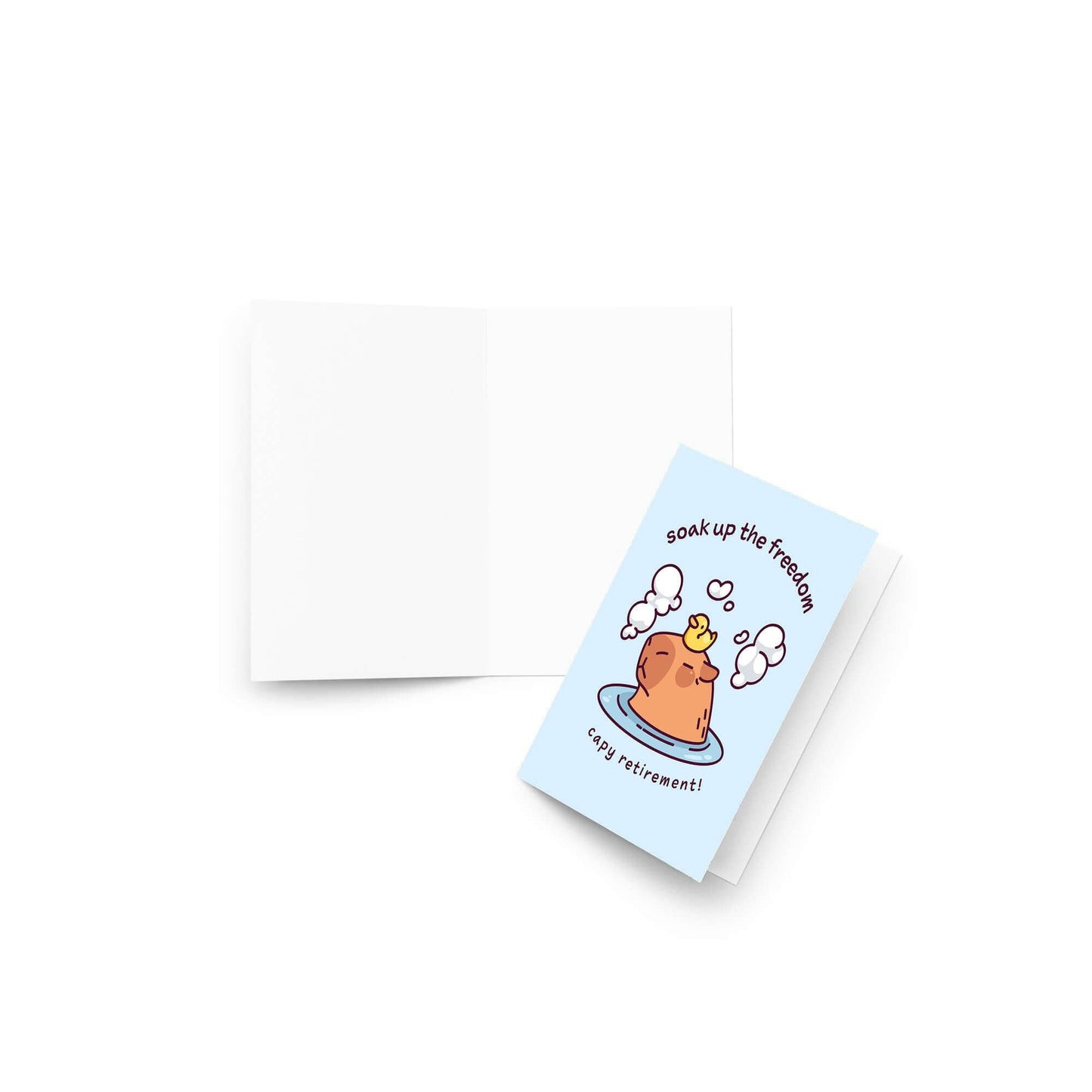 Capy Retirement Funny Card | Cute Capybara Spa Relax Retiring Coworker
