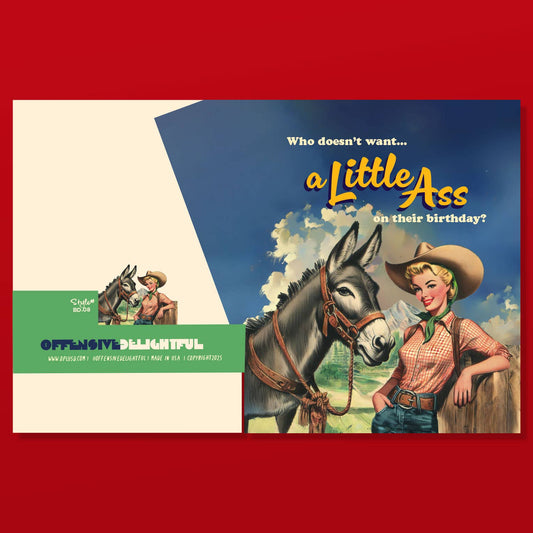 A LITTLE ASS funny birthday card