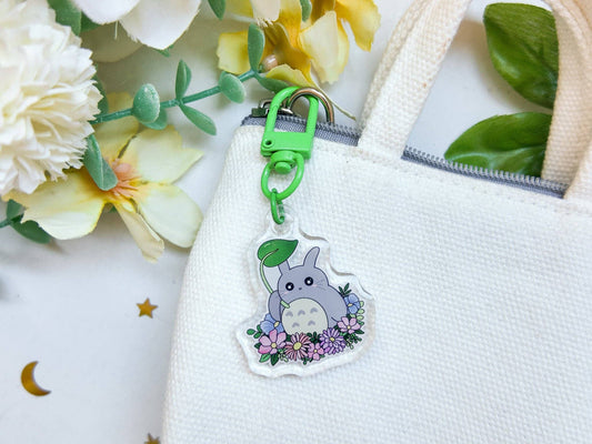 Totoro Flowers Key Charm