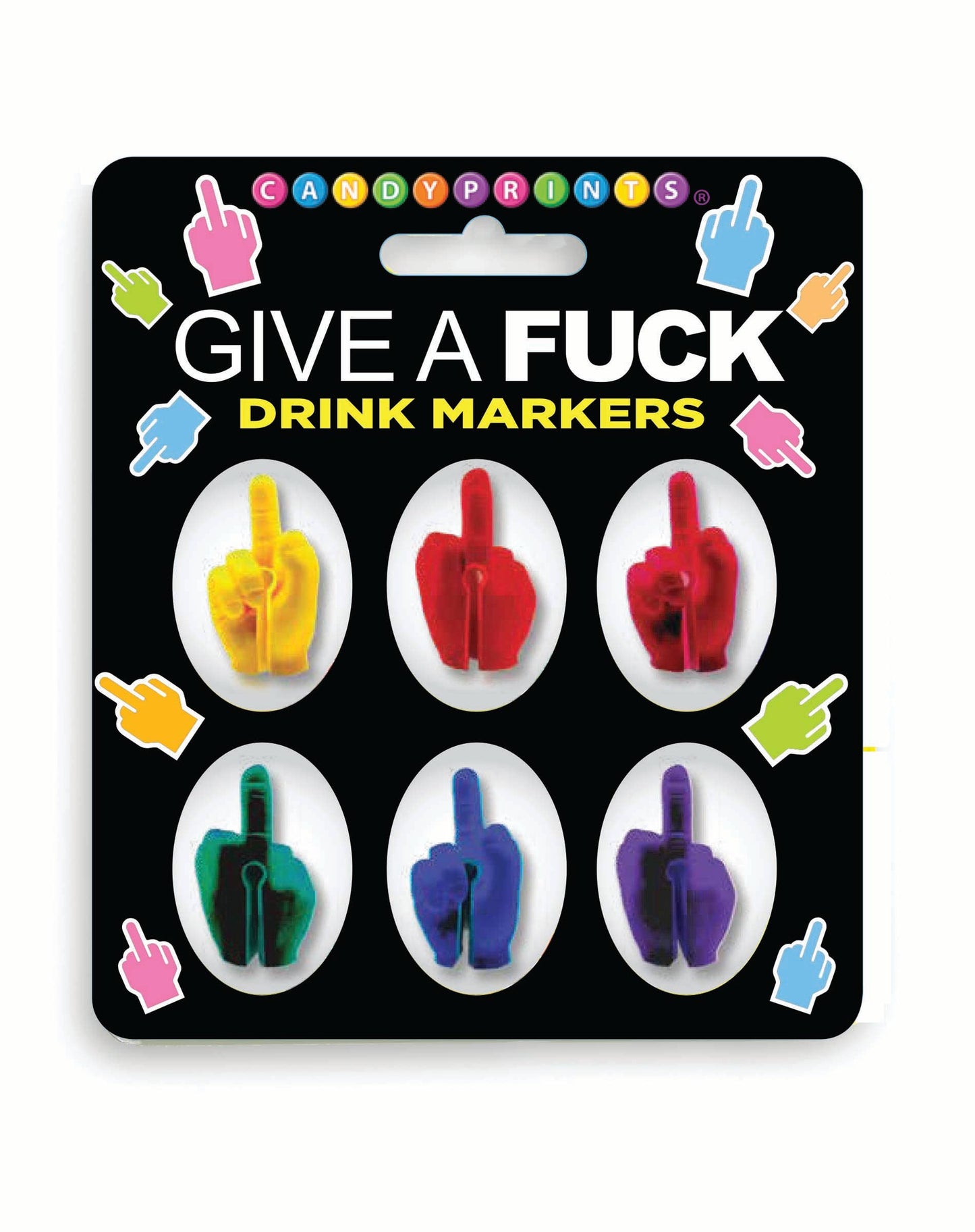 FU Finger Cocktail Markers Set of 6