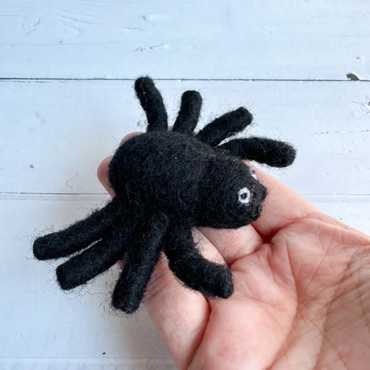 One Black Felt Halloween Spider