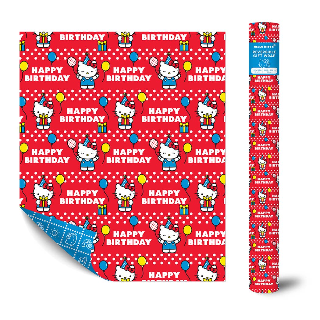 Retro Hello Kitty Reversible Gift Wrap