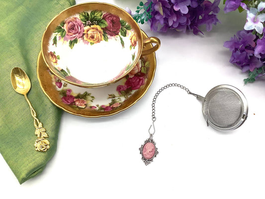 Tea Ball Infuser Victorian Regency Era Vintage Cameo Clear