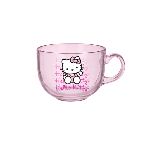 Hello Kitty / 16oz Glass Coffee Mug - Front & Company: Gift Store