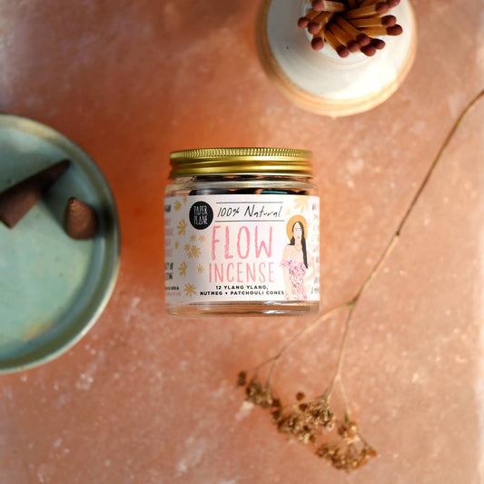 Flow Incense Jar of Incense Cones - plant based, vegan