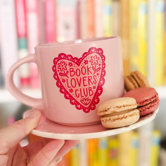 Book Lovers Club Ceramic Mug - Pink
