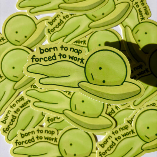 Green Guy Vinyl Smiski Waterproof Stickers for Various Uses