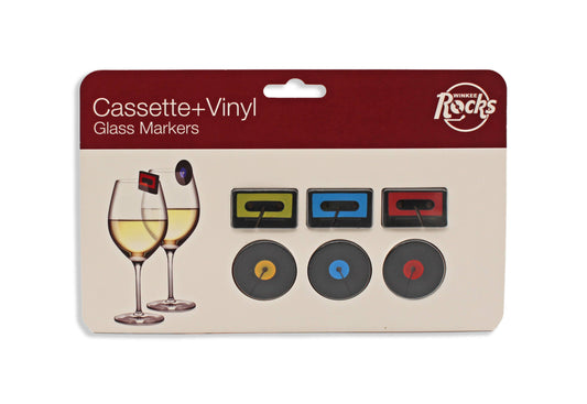Vinyl and cassette glass markers, set of 6