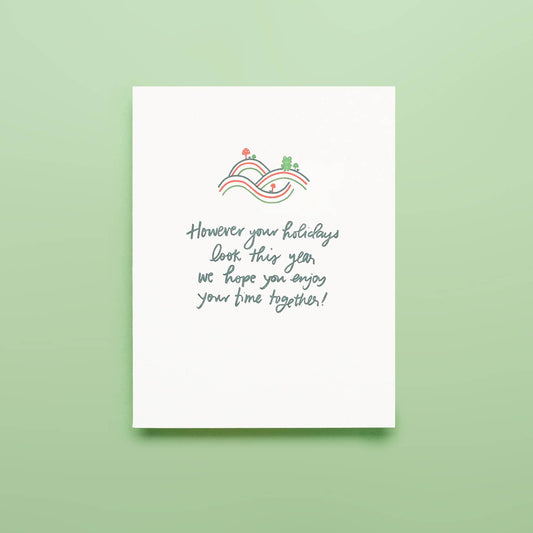 Time Together Holiday - Letterpress Greeting Card