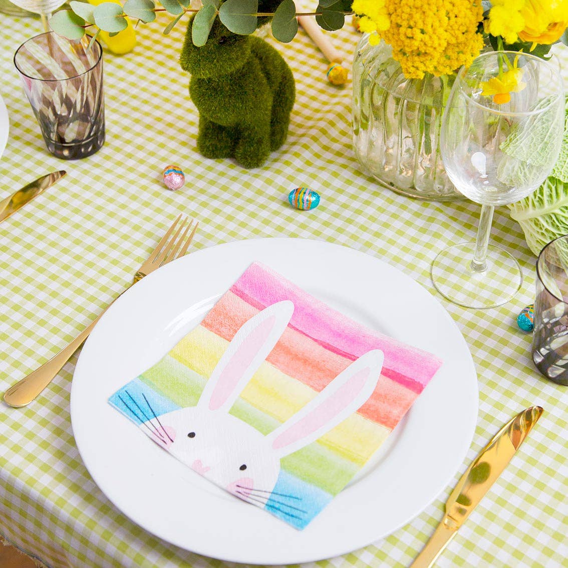 Grass Easter Bunny | 6" | Spring Décor | Easter Decor |