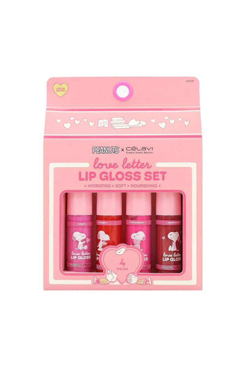 Peanuts Love Letters Lip Gloss 4pc