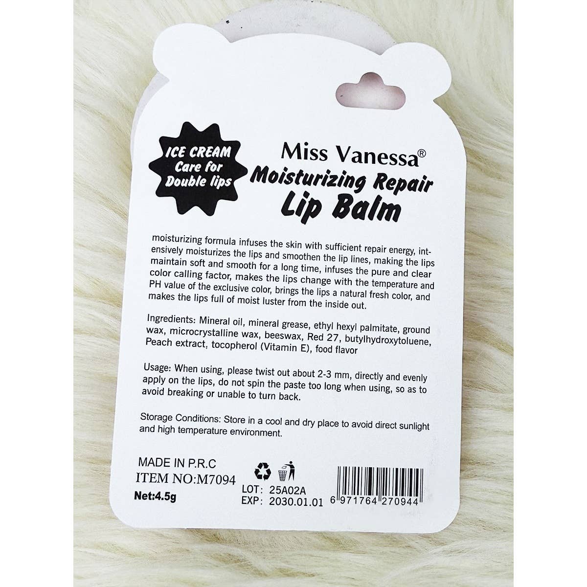 Ice Cream Care Capybara Lip Balm
