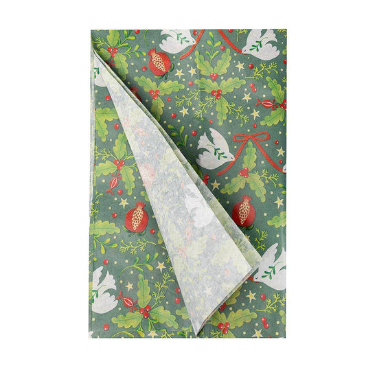 Folklore Green Christmas Tissue Paper | 4 Sheets |