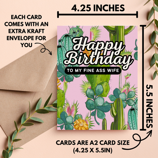 Wife Birthday Card, Wife Birthday Gift, Sassy Card