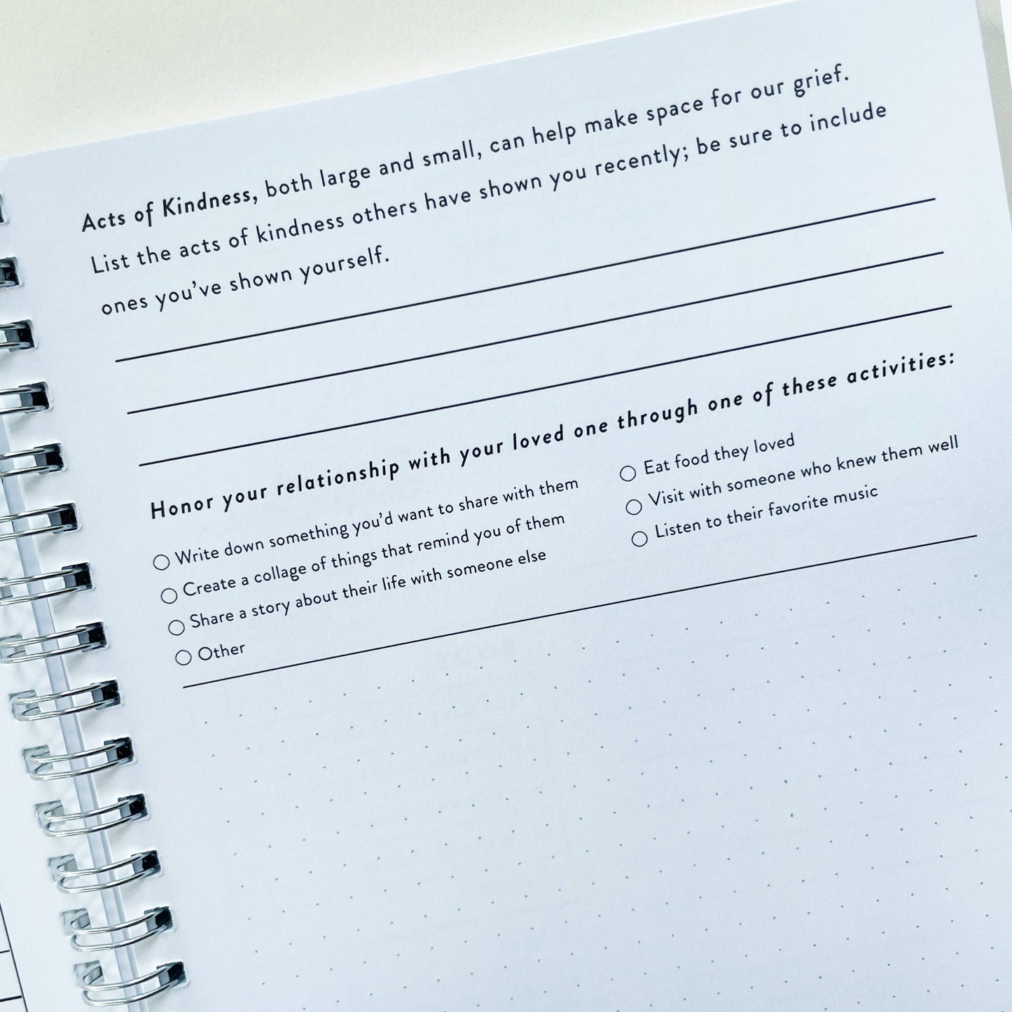 Spiral Notebook Journal - Circles Grief
