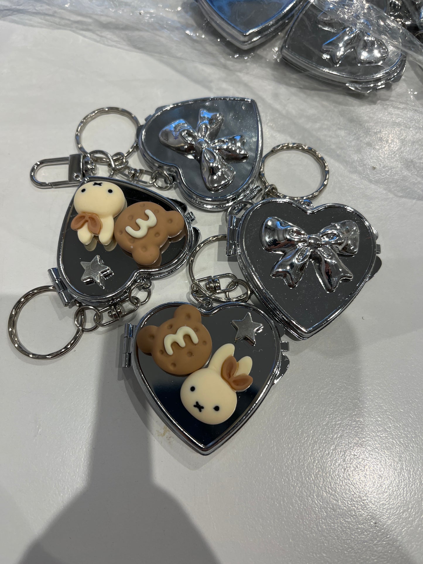 Heart Compact Keychain Assorted