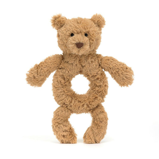Jellycat Bartholomew Bear Ring Rattle (Recycled Fibers)