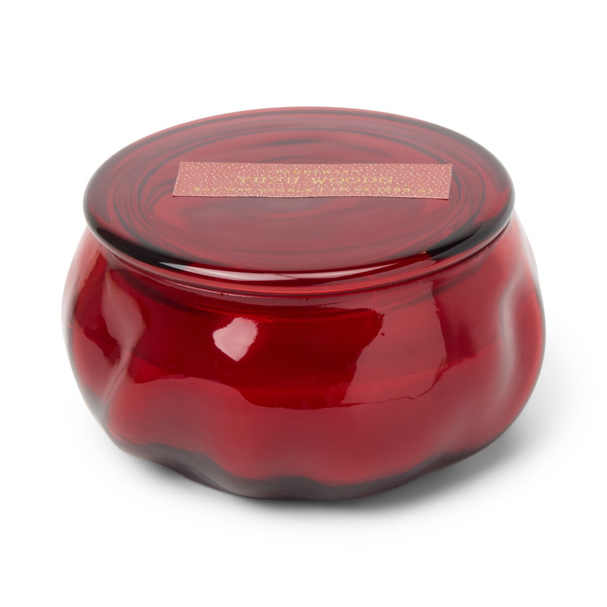 Basalt 10 Oz Organic Shaped Tinted Glass - Red, YUZU WOODS